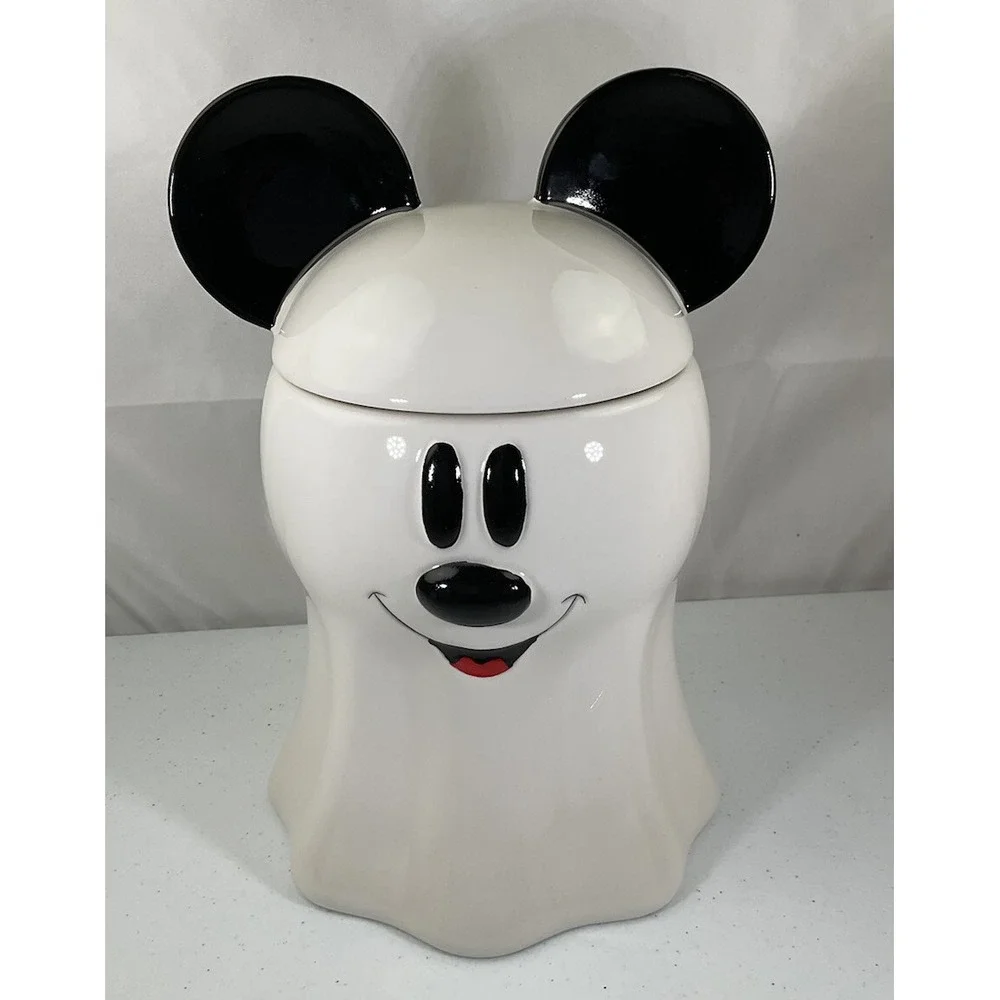 Disney Mickey Mouse Ghost Halloween Cookie Jar Canister-